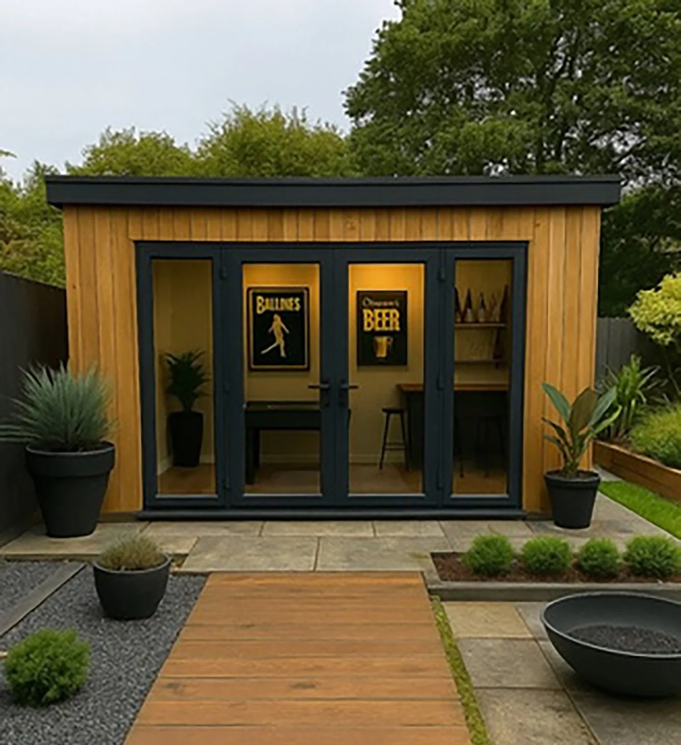 AI 3D render of a garden room installed in West Sussex called The Arundel